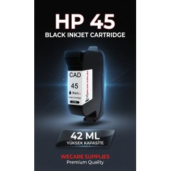 Wecare Hp 45 Plotter Kartuşu Tam dolu 42ml Donma Yapmaz